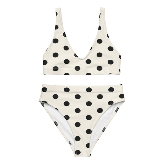 RJ Cole Vintage 1960s Polka Dot Bikini – Timeless Black & White Elegance - R. J. Cole